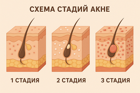 Лечение акне разных стадий